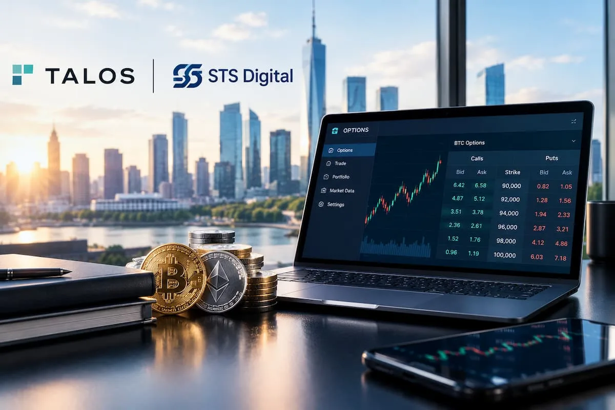 Talos adds STS Digital for Institutional Crypto Options Access